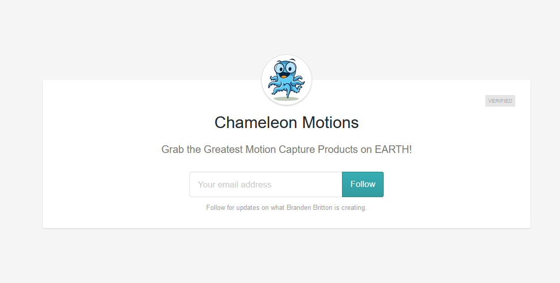 Chameleon Motions Gumroad store has no listings