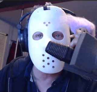 Truebones wearing his rape-mask